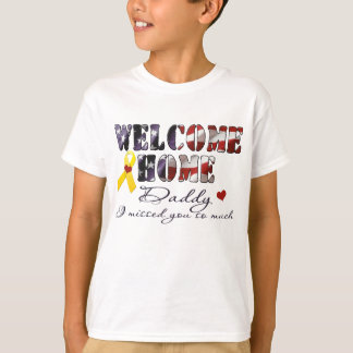 歓迎された家のお父さん私は恋しく思いました Tシャツ