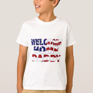 歓迎された家のお父さん: 旗 Tシャツ