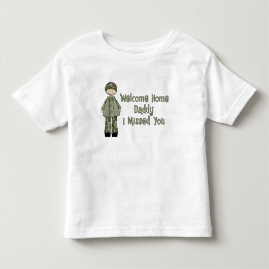 歓迎された家のお父さん(軍隊の息子) トドラーTシャツ (正面)