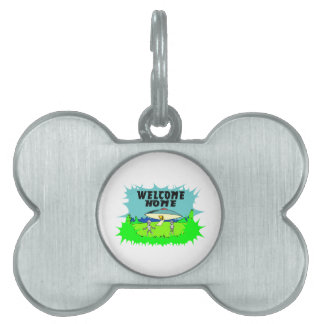 歓迎された家のエイリアン ペットネームタグ