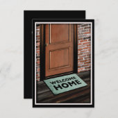 歓迎された家のドア・マット 招待状 (正面/裏面)