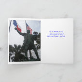 歓迎された家の兵士カード サンキューカード (内部)