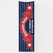 歓迎された家の旗 横断幕 (縦)