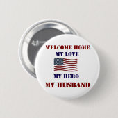 歓迎された家の旗 缶バッジ (正面&裏面)