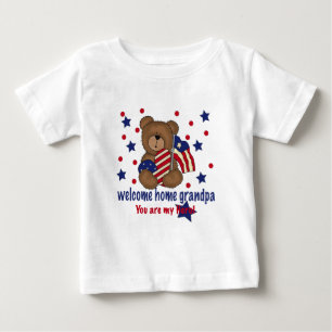 歓迎された家の祖父くま ベビーTシャツ