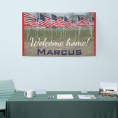 歓迎された家の軍の旗#1 横断幕 (トレードショー)