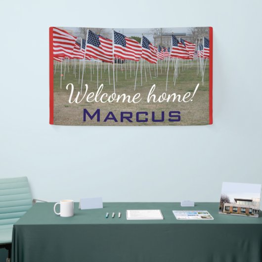 歓迎された家の軍の旗#1 横断幕 (トレードショー)