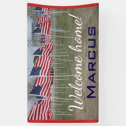 歓迎された家の軍の旗#1 横断幕 (縦)