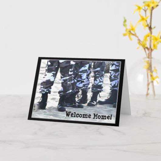 歓迎された家の軍隊は挨拶状を追い出します カード (黄色い花)