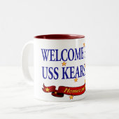 歓迎された家のUSS Kearsarge ツートーンマグカップ (正面左)
