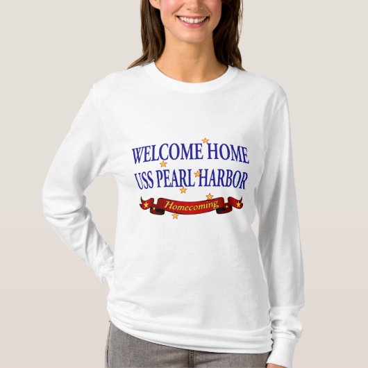 歓迎された家のUSS Pearl Harbor Tシャツ (正面)