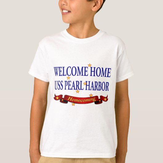 歓迎された家のUSS Pearl Harbor Tシャツ (正面)