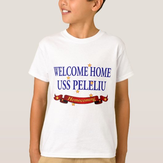 歓迎された家のUSS Peleliu Tシャツ (正面)