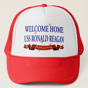 歓迎された家のUSS Ronald Reagan キャップ