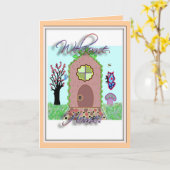 歓迎された家カード カード (黄色い花)