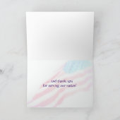 歓迎された家庭は-軍の挨拶状感謝していしています サンキューカード (内部)