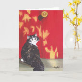 歓迎された家 カード (黄色い花)