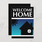 歓迎された家(モダンな日没) 招待状 (正面/裏面)