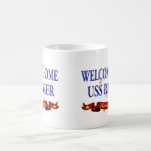歓迎された家USSのレーンジャー コーヒーマグカップ (中央)