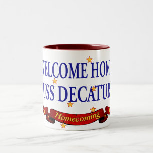 歓迎された家USS Decatur ツートーンマグカップ