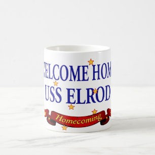 歓迎された家USS Elrod コーヒーマグカップ