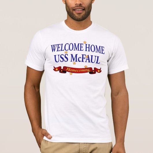 歓迎された家USS McFaul Tシャツ (正面)