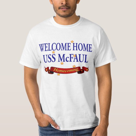 歓迎された家USS McFaul Tシャツ (正面)