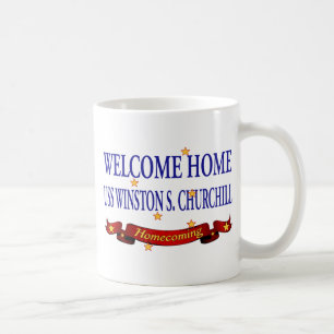 歓迎された家USS Winston S. Churchill コーヒーマグカップ