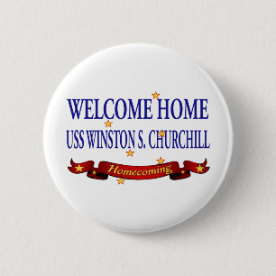 歓迎された家USS Winston S. Churchill 缶バッジ