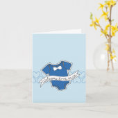 歓迎された小さい人の新生児のお祝いカード カード (黄色い花)