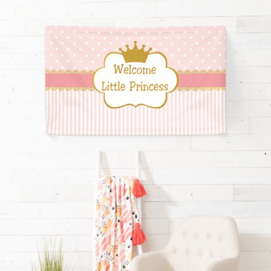歓迎された小さい王女女の赤ちゃん 横断幕 (インサイチュ)