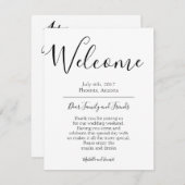 歓迎された旅程のノートの好意のバッグのラベルの結婚 エンクロージャーカード (正面/裏面)