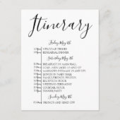 歓迎された旅程のノートの好意のバッグのラベルの結婚 エンクロージャーカード (裏面)