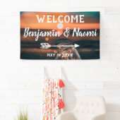 歓迎された旗を結婚するひもライト 横断幕 (インサイチュ)