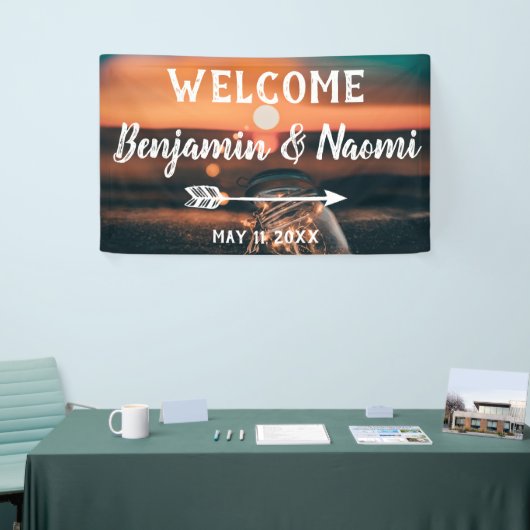 歓迎された旗を結婚するひもライト 横断幕 (トレードショー)