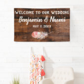 歓迎された旗を結婚するボヘミアの羽 横断幕 (インサイチュ)