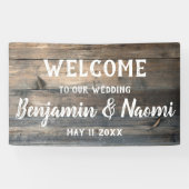歓迎された旗を結婚する木板 横断幕 (横)