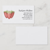 歓迎された春 · いちご及び花 名刺 (正面/裏面)