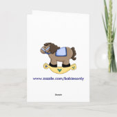 歓迎された男の赤ちゃんのお祝いの挨拶状 カード (裏面)