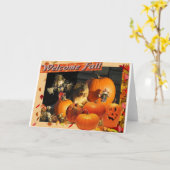 歓迎された秋 カード (黄色い花)