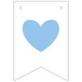 歓迎された空色のストライプの男の子のベビーシャワーは振りかけます バンティングフラッグ (第2の旗)