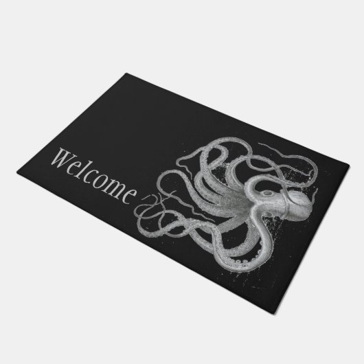 歓迎された航海のなタコのヴィンテージはビーチをkraken ドアマット (アングル)