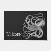歓迎された航海のなタコのヴィンテージはビーチをkraken ドアマット (正面)