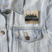 歓迎された避難者のバッジ 缶バッジ (インサイチュ)