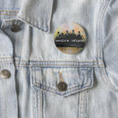 歓迎された避難者のバッジ 缶バッジ (インサイチュ)