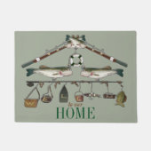 歓迎された釣ざおの低音の魚 ドアマット (正面)