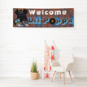 歓迎されたLilのPoppaのヒップホップの男の子のベビーシャワーの旗 横断幕 (インサイチュ)