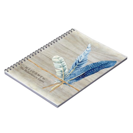 歓迎される客の本の小屋の装飾木製板羽 ノートブック (左側)