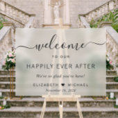 歓迎さ結婚れた後ずっと幸せに霜を降ろした アクリルサイン