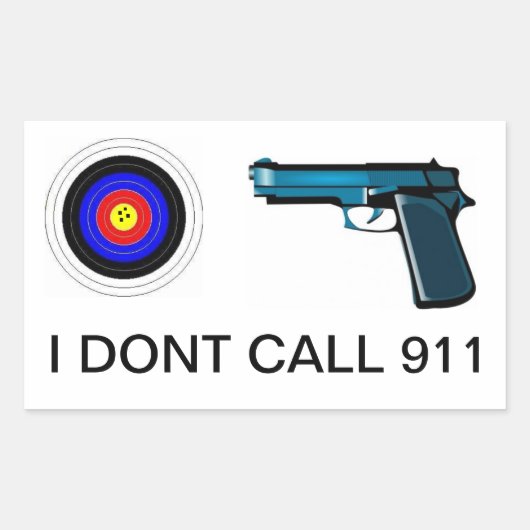 歓迎しない 長方形シール (正面)